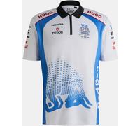 Hugo Visa Cash App Red Bull F1 2025 Polo Shirt Mens Blanc Moyen Male