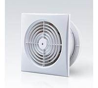 HUGOOME Ventilateur d'extraction 150 mm 18 W 320 m³/h - Extracteur de ventilation avec clapet anti-retour, fenêtre et montage mural - Ventilateurs pour cuisine, salle de bains, serre, garage - 6"