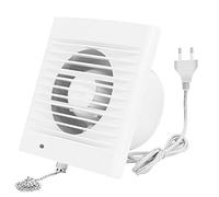 HUGOOME Ventilateur d'extraction 150 mm 18W 320m³/h avec Clapet anti-retour et Interrupteur à chaîne, Ventilateur de Fenêtre et Mural Pour Cuisine Salle de Bain Serre Garage -6 pouces