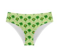 HUGS IDEA Culotte sans couture à imprimé animal mignon pour femmes, Feuille de trèfle de la Saint-Patrick, XL