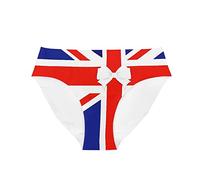 HUGS IDEA Culotte sexy pour femme avec imprimé drapeau britannique, Drapeau britannique avec nœud papillon, XL