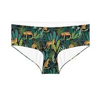 HUGS IDEA Culotte taille haute pour femme - Doux et extensible - Couverture complète du dos, Guépard de la jungle., M
