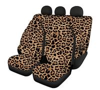 Hugs Idea Ensemble complet de housses de siège avant et arrière en polyester - Motif floral, animalier et galactique - Ajustement universel