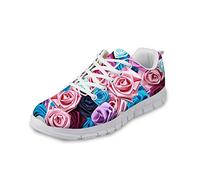 HUGS IDEA Florals Chaussures de course légères pour femme, (Floral 13.), 39 EU