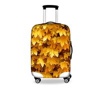 HUGS IDEA Housse anti-poussière colorée pour valise de 45,7 à 76,2 cm, Feuilles d'érable., M (22"-26" cover)