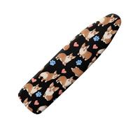 HUGS IDEA Housse de planche à repasser en tissu extensible avec bords élastiques pour planche à repasser de taille standard 132,1 x 33 cm