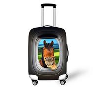 HUGS IDEA Housse de protection de valise avec motif animal amusant pour valise de 45,7 à 76,2 cm (chat M (housse de 22"-26") classique, chat, M (22"-26" cover), Classique