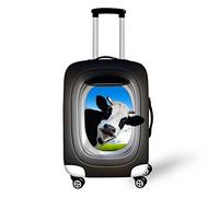 HUGS IDEA Housse de protection pour valise de voyage imprimée animaux amusants pour 45,7 - 76,2 cm, Orange, M (22"-26" cover), Classique