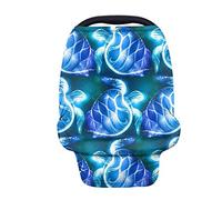 Hugs Idea Housse de siège de voiture en forme de tortue de mer Bleu