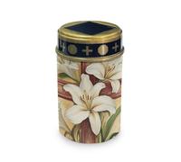 HUGS IDEA Lampes solaires en forme de lys croisé pour tombes Éclairage LED étanche pour cimetière Lampes solaires à énergie solaire pour mémoriaux religieux pour jardin et patio Solarlampe für Grab