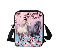 HUGS IDEA Mini sac à bandoulière à motif animal pour téléphone portable, Cheval fleur de prunier