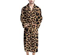 HUGS IDEA Peignoir de bain doux et chaud pour homme - Pour la douche - Absorbant - Dinosaure - Galaxie - Halloween - Tête de mort - Citrouille, léopard, taille unique