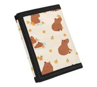 HUGS IDEA Petit portefeuille à trois volets pour enfants - Pochette légère - Pour garçons et filles, Capybara, Taille unique, Décontracté