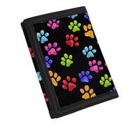 HUGS IDEA Petit portefeuille à trois volets pour enfants - Pochette légère - Pour garçons et filles, Pattes colorées., Taille unique