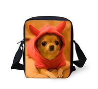 HUGS IDEA Petit sac à bandoulière avec visage d'animaux, Chihuahua., S, Sac à bandoulière