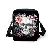 HUGS IDEA Petit sac à bandoulière avec visage d'animaux, Squelette floral, Small