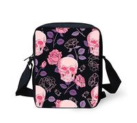 HUGS IDEA Petit sac à bandoulière avec visage d'animaux, Tête de mort rose, Small