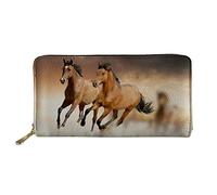 Hugs Idea Portefeuille long en cuir pour femme Imprimé animal