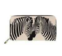 HUGS IDEA Portefeuille long en cuir pour femme Motif arc-en-ciel, zébré, Décontracté