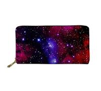 HUGS IDEA Portefeuille long en cuir PU pour femme Motif galaxie, Galaxy2, M, Portefeuille de voyage