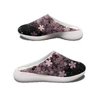 HUGS IDEA Sabots de jardin unisexes pour homme et femme - Mules à enfiler en maille - Pantoufles pour la maison et la plage, fleur de cerisier, 44 EU