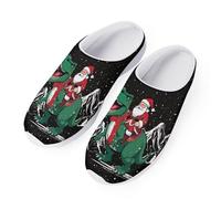 HUGS IDEA Sabots de jardin unisexes pour homme et femme - Pantoufles confortables - Sandales de douche - Chaussures de plage, Père Noël, 40 EU