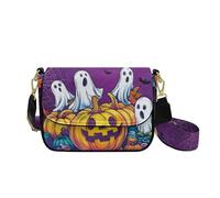 HUGS IDEA Sac à bandoulière d'Halloween pour femme Hobo Sac à main en cuir, Fantôme Halloween., Taille unique