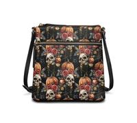 HUGS IDEA Sac à bandoulière pour femme - Tendance - Pour Halloween, Fantôme citrouille d'Halloween, Taille unique