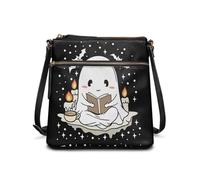 HUGS IDEA Sac à bandoulière pour femme - Tendance - Pour Halloween, Fantôme mignon, Taille unique