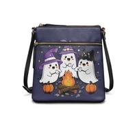 HUGS IDEA Sac à bandoulière pour femme - Tendance - Pour Halloween, Fantômes d'Halloween, Taille unique