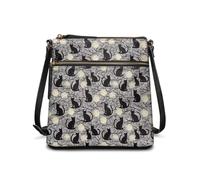 HUGS IDEA Sac à bandoulière pour femme - Tendance - Pour Halloween, Moon Black Cat, Taille unique