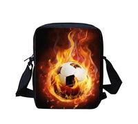 HUGS IDEA Sac à bandoulière tendance, petit sac à bandoulière pour voyage, école, unisexe, garçons et filles, Football pompier., Taille unique