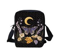 HUGS IDEA Sac à bandoulière tendance, petit sac à bandoulière pour voyage, école, unisexe, sac à main pour garçons et filles, Motif floral et papillon., Taille unique