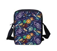 HUGS IDEA Sac à bandoulière tendance, petit sac à bandoulière pour voyage, école, unisexe, sac à main pour garçons et filles, Univers Space, Taille unique