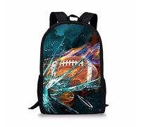 Hugs Idea Sac à dos d'école léger Motif boule, Rugby (Vert) - Y-CC5105C