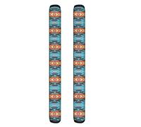 HUGS IDEA Tribal Stripe Cabinet réfrigérateur, poignée pour réfrigérateur, lave-vaisselle, four à micro-ondes, poignées décoratives, turquoise, rouge