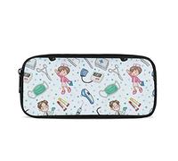 HUGS IDEA Trousse à crayons avec fermeture éclair - Trousse de maquillage pour infirmière - Pochette portable pour le bureau - Pour étudiants, enfants, adultes