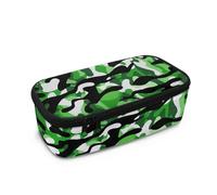 HUGS IDEA Trousse à crayons multifonction avec fermeture éclair - Organiseur de voyage léger, camouflage vert, Taille unique, Cartable
