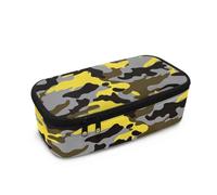 HUGS IDEA Trousse à crayons multifonction avec fermeture éclair - Organiseur de voyage léger, Yellow Camo, Taille unique, Cartable