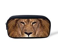 HUGS IDEA Trousse à crayons pour étudiant, motif lion marron