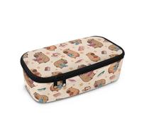 HUGS IDEA Trousse à crayons pour filles, étudiants, enfants, grande capacité, multi-compartiments, Imprimé Capybara, Taille unique, Cartable