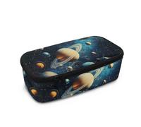 HUGS IDEA Trousse à crayons pour garçons et enfants, grande capacité, multi-compartiments, Galaxy Planet, Taille unique, Cartable