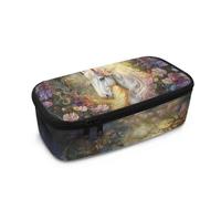 HUGS IDEA Trousse à crayons pour l'école avec plusieurs compartiments et porte-crayons léger, Cheval blanc floral, Taille unique, Cartable