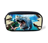 HUGS IDEA Trousse à crayons T-Rex Canyon avec fermeture éclair en forme de dinosaure pour enfants