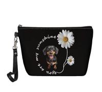 HUGS IDEA Trousse de maquillage tendance en cuir PU pour femme, Daisy Teckel