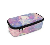 HUGS IDEA Trousse mignonne pour filles avec compartiment en maille pour l'école, Axolotl spatial, Taille unique, Cartable