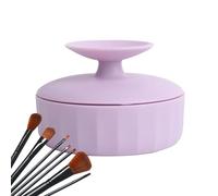 Hugsweet Bol de nettoyage pour pinceaux de maquillage, tapis de nettoyage pour pinceaux de maquillage - Tampon nettoyant pour brosse à usage humide et sec,Outil de nettoyage portable, porte-brosse
