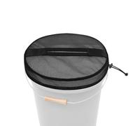 Hugsweet Couvercle À Maille pour Seau,Couvercle de Seau de Pêche Bateau 20 litres - Accessoires De Pêche Polyvalents avec Filet À Ouverture Facile pour Jardinage Chasse Chantier De Construction Et