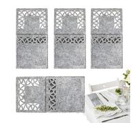 Hugsweet Couverts de Noël Porte-couverts, Sacs à couverts de Noël Rectangulaires, Sac de pour couteaux et fourchettes pour mariage rustique Décorations de table de fête de 20x10cm