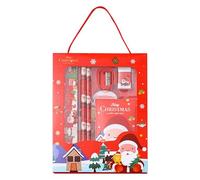 Hugsweet Ensemble de papeterie scolaire de Noël, cadeaux de fête de Noël | Ensemble étudiant de 6 papeterie de mignonne,Cadeaux de fête d'école de noël de plusieurs couleurs, fournitures de